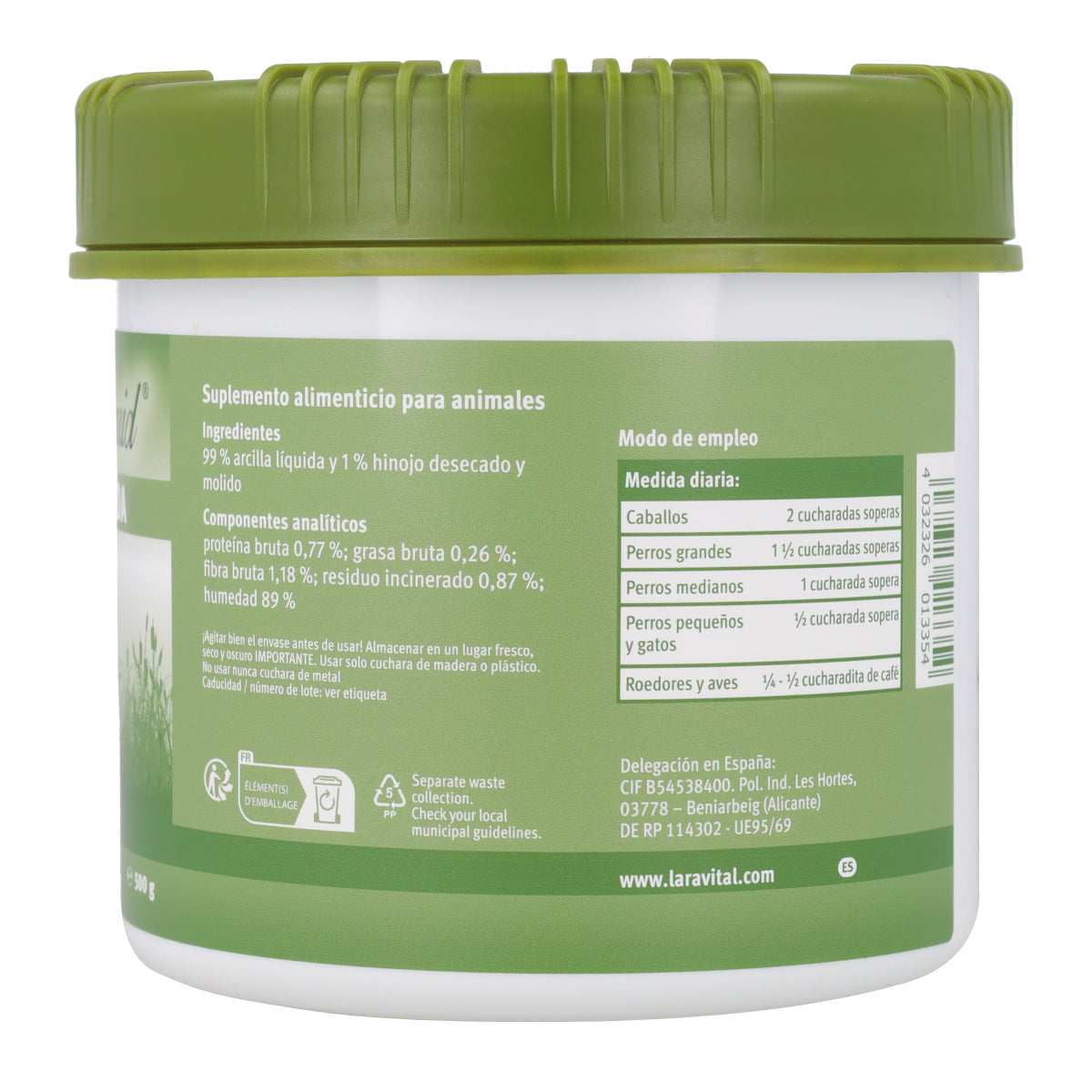 Lupo Moorliquid Arcilla líquida Natural para el Bienestar Intestinal Luposan Arcilla 500g