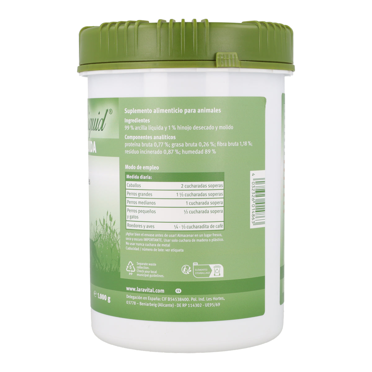 Lupo Moorliquid Arcilla 1000g Arcilla líquida Natural para el Bienestar Intestinal