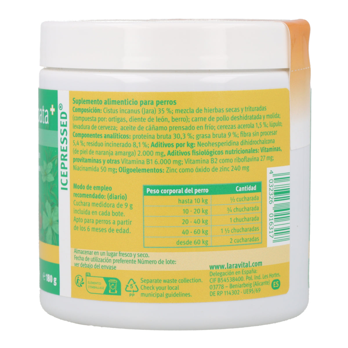 Lupo Zeck con Cistus incanus (Jara) Complemento Antigarrapatas Pellet 180g