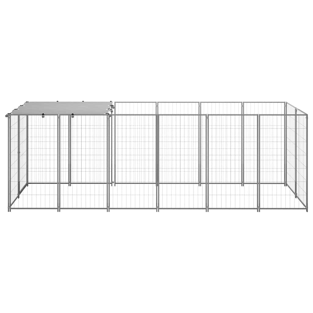 Perrera De Acero Plateado 330x110x110 Cm_3