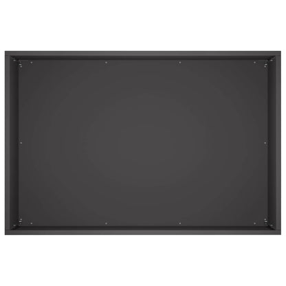 Macetero De Jardín Negro 60 X 40 X 40 Cm Acero Laminado En Frío_3