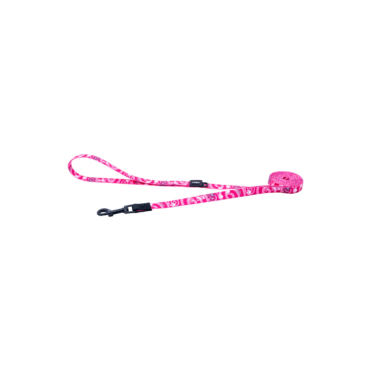 Correa Para Perro, Modelo Fusion De Rogz, Estampado Huellas Rosas. Talla L (21-40kg)_0
