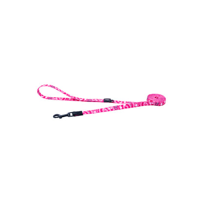 Correa Para Perro, Modelo Fusion De Rogz, Estampado Huellas Rosas. Talla L (21-40kg)_0