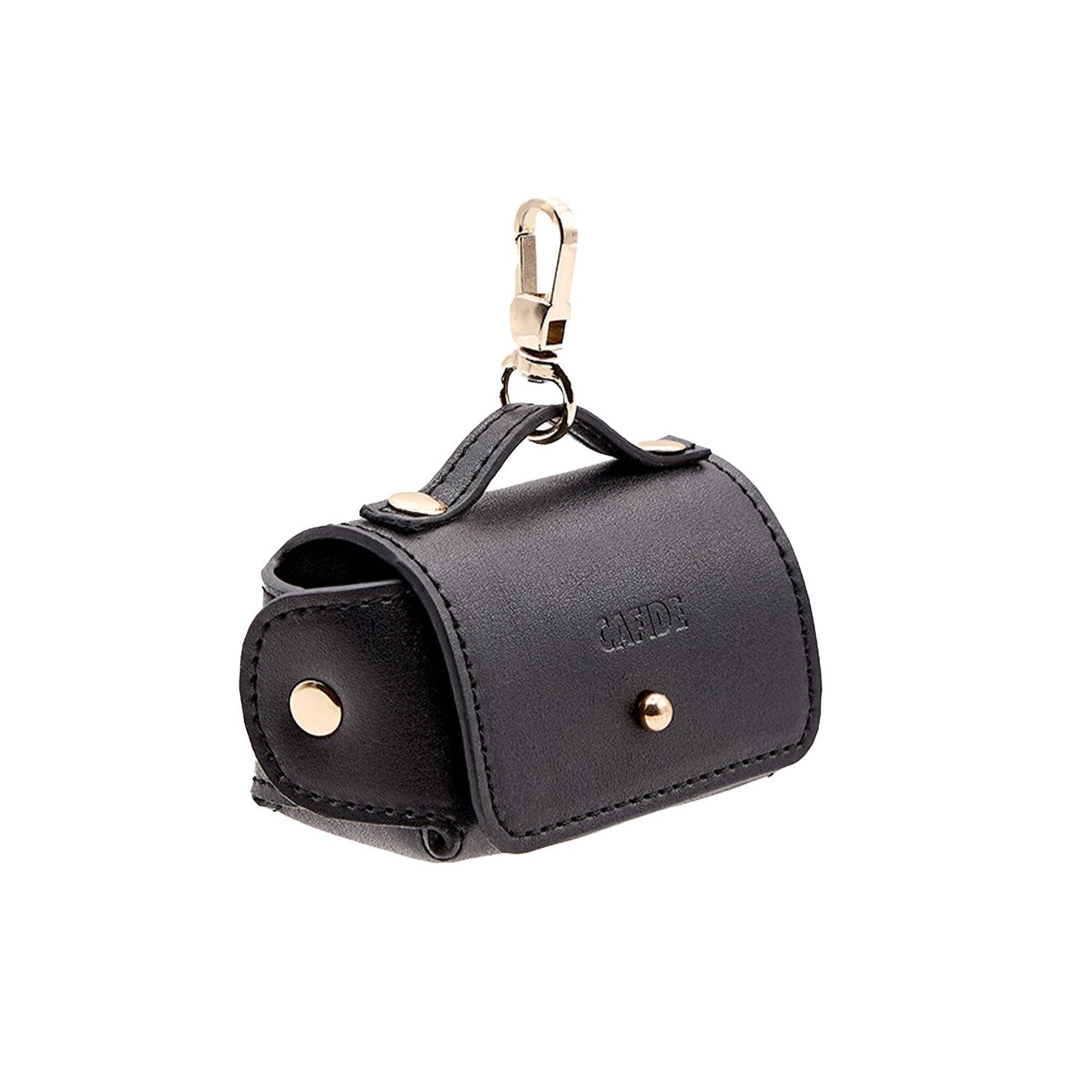 Cafide Portabolsas De Cuero Vegano Negro. Modelo Jala._0
