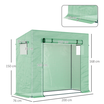 Outsunny Invernadero Pequeño Con Ventanas Para Cultivar Tomates Verde_2