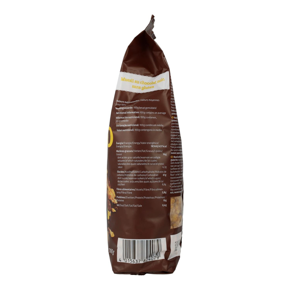 Muesli crujiente con Chocolate Negro Sin Gluten Bauckhof 300 g