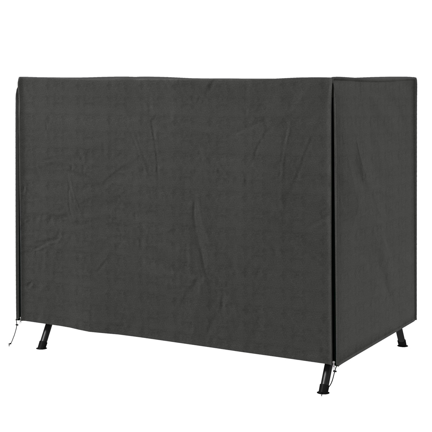 Outsunny Funda Balancín Jardín Con 2 Cremalleras 205x124x164 Cm Gris Oscuro_0