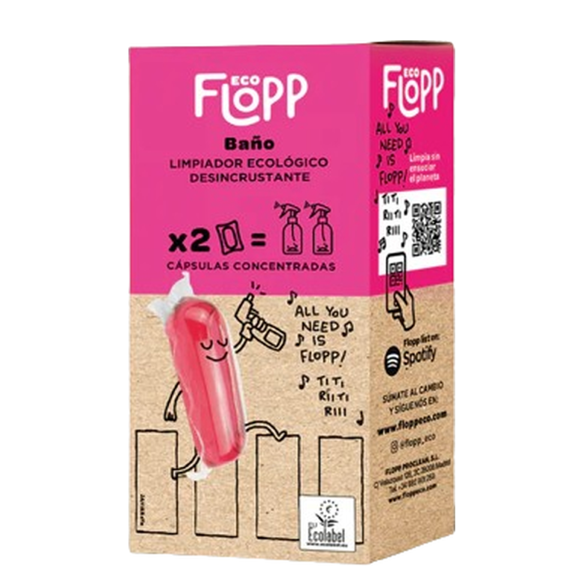 Pack 2 x Limpieza baños ECO Reffil Flopp 2caps