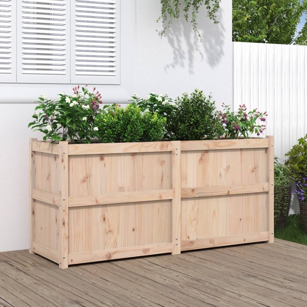 Jardinera De Madera Maciza De Pino 150x50x70 Cm_1