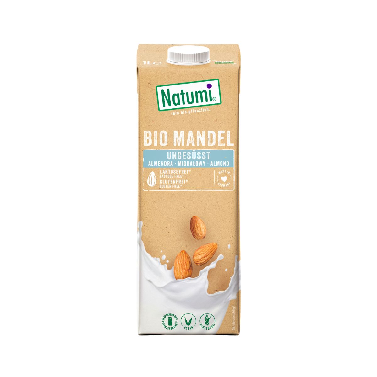 Bebida Almendras sin azúcar Bio Natumi 1 L