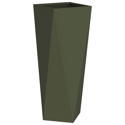 Jardinera 2 Pcs Verde Oliva 30 X 30 X 75 Cm Acero_4