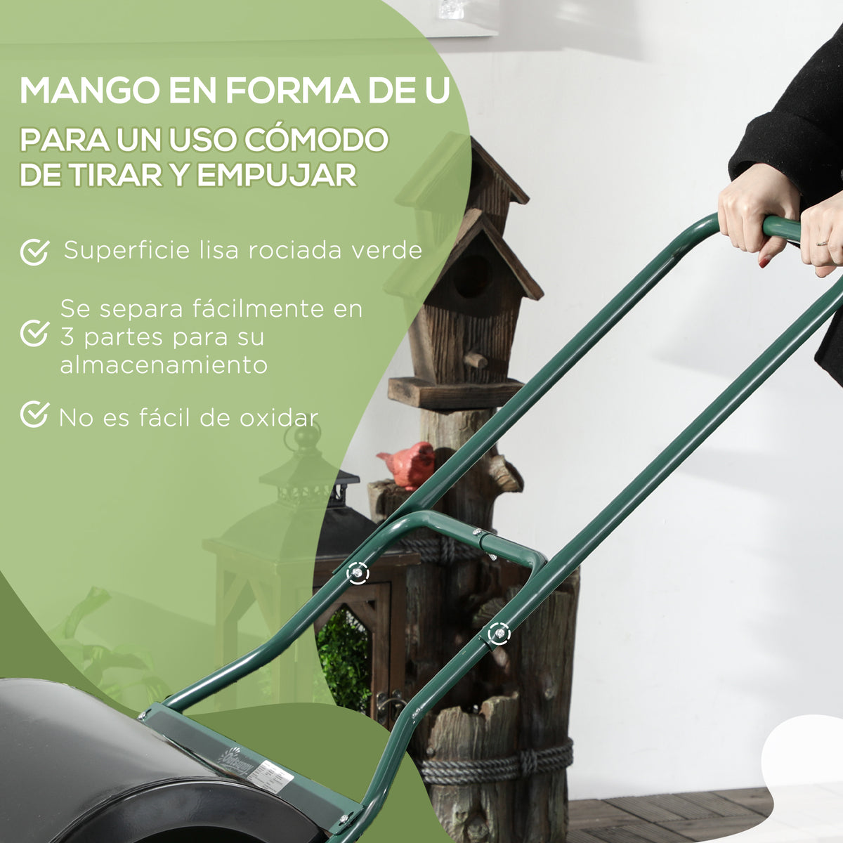 Outsunny Rodillo Para Césped Con Capacidad De 60l Diámetro De 50cm_5