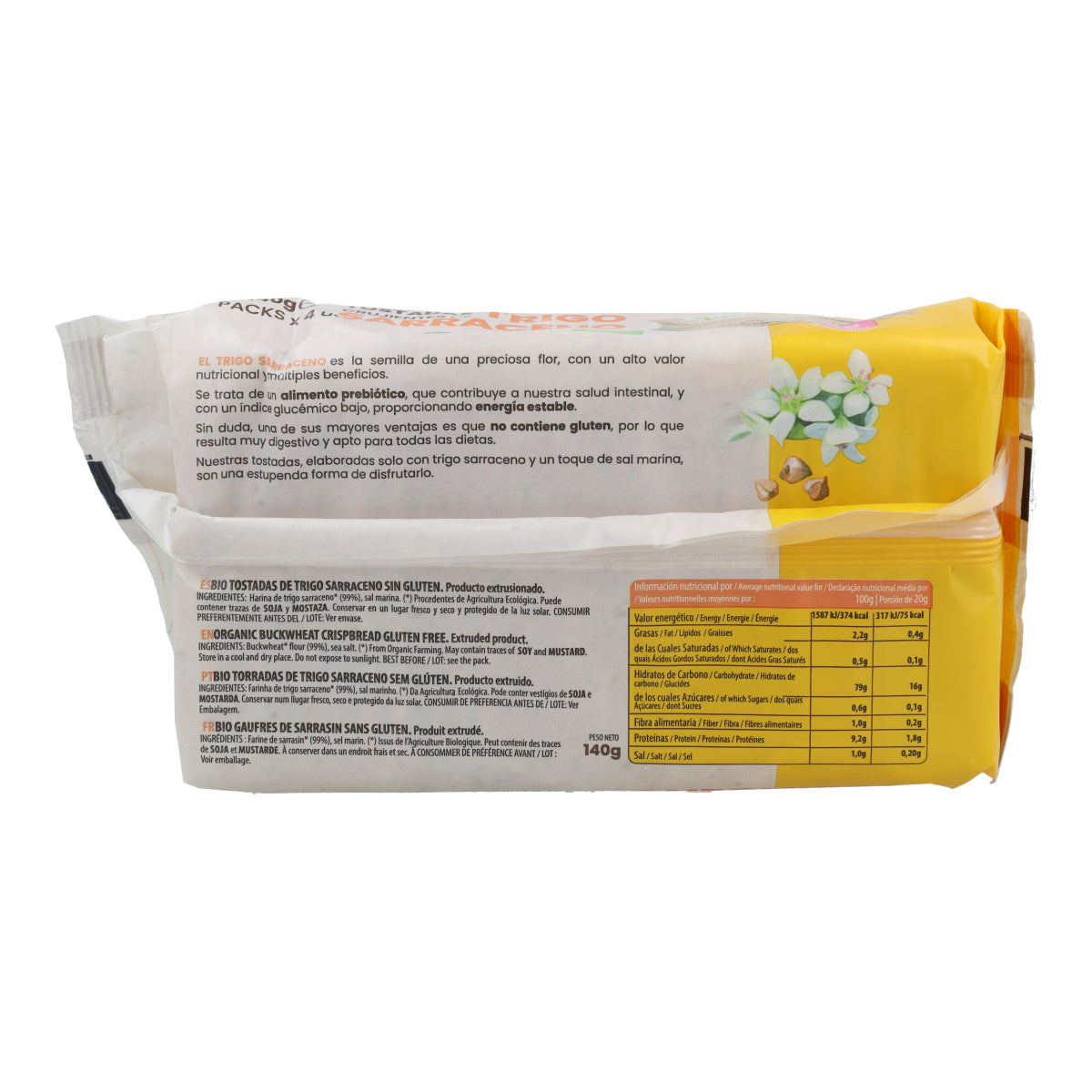 Tostada de trigo sarraceno sin gluten Sol Natural 140g BIO
