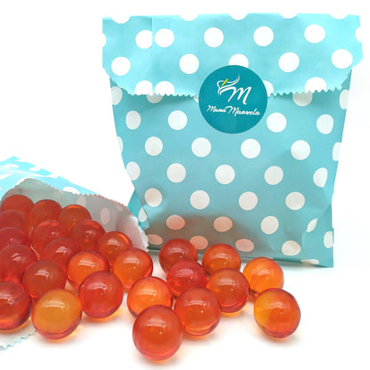 Bolsa Regalo 12 Perlas De Baño Aroma Melocotón - Con Aceite De Soja - Hidrata, Suaviza Y Perfuma La Piel - Forma Bola_0