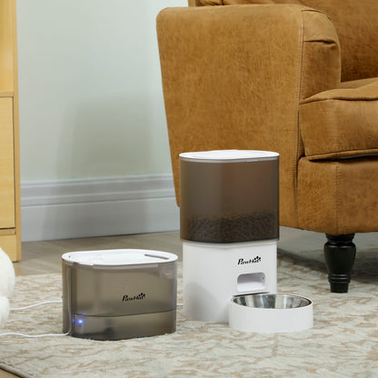 Pawhut Comedero Gato Automático De 3l Con Control De App 1-10 Comidas Al Día_1