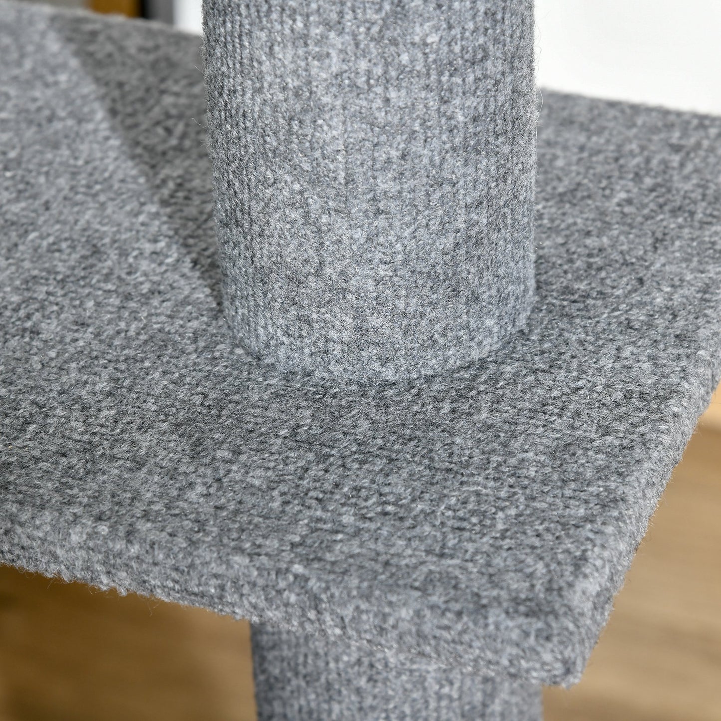 Pawhut Árbol Para Gatos Del Suelo Al Techo 43x27x228-260 Cm Con Altura Ajustable_4
