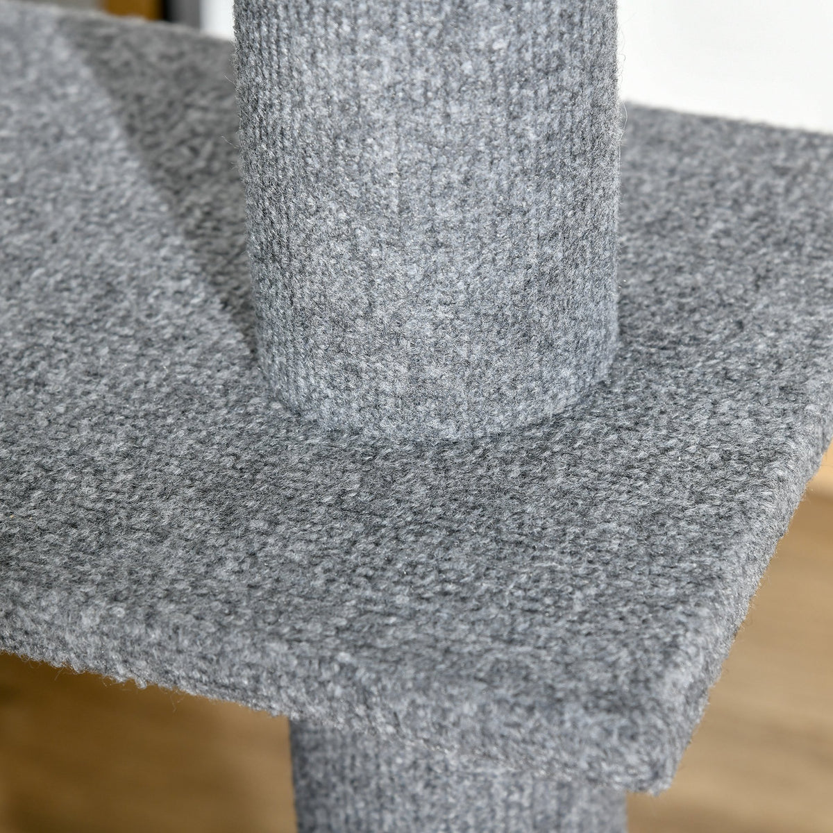 Pawhut Árbol Para Gatos Del Suelo Al Techo 43x27x228-260 Cm Con Altura Ajustable_4