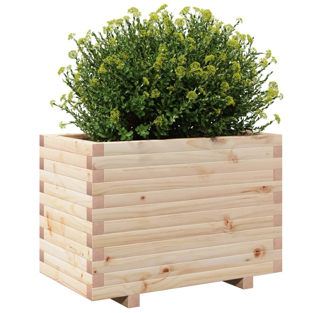 Jardinera Madera Maciza De Pino 70x40x49,5 Cm_3