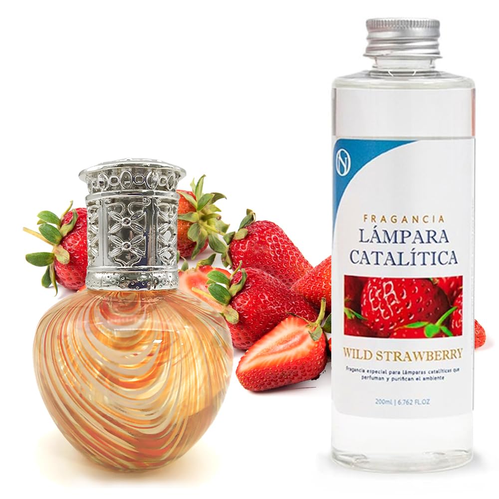 Lámpara Catalítica Orange Waves + Fragancia Wild Strawberry 500 Ml - Elimina Malos Olores, Impurezas Y Perfuma_0