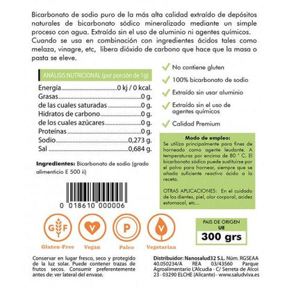 Bicarbonato de Sodio Salud Viva 300 g