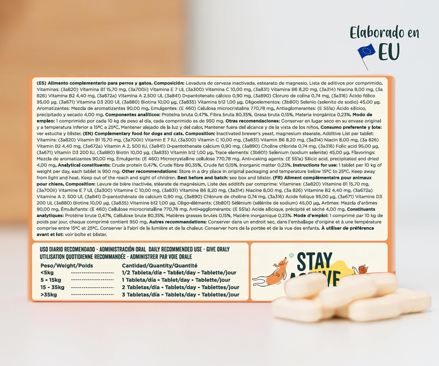 Wolf Belly Stay Active Vitaminas para Perros Senior +8 años 30 comp