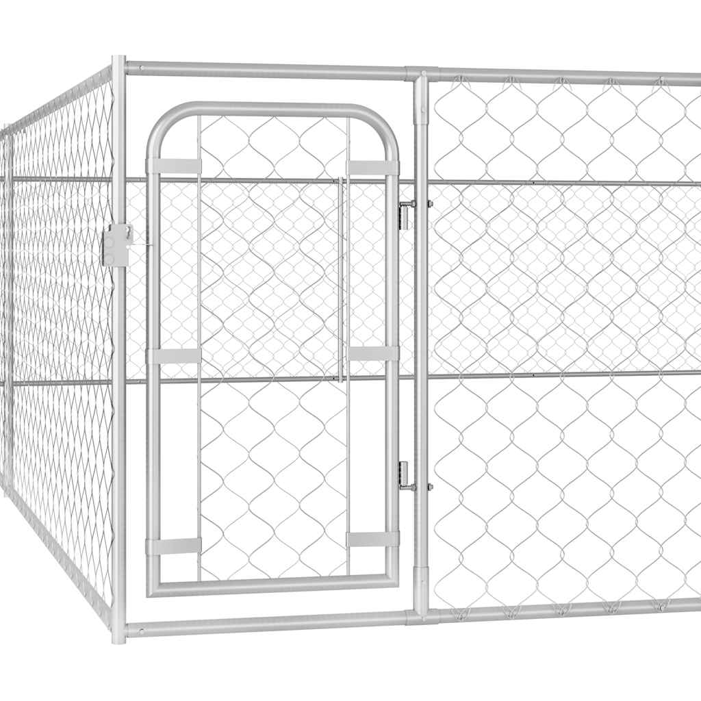 Perrera De Exterior De Acero Galvanizado 6x6x1 M_3