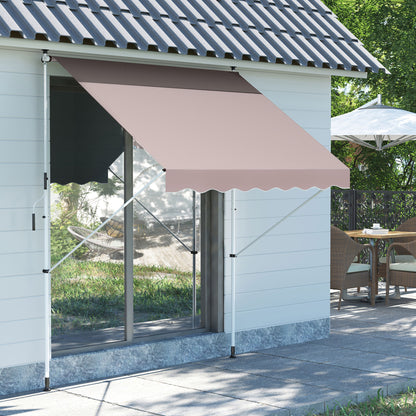 Outsunny Toldo Manual Retráctil 200x150x170-280cm Con Manivela Para Terraza_1