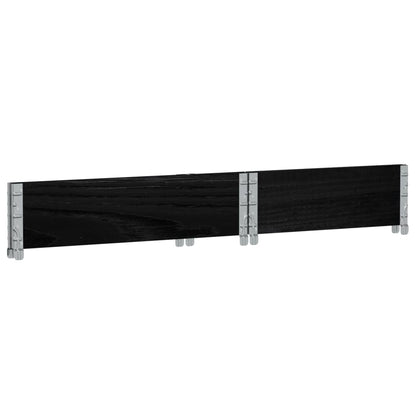 Jardinera De Madera Maciza De Pino Negro 80x60 Cm_5