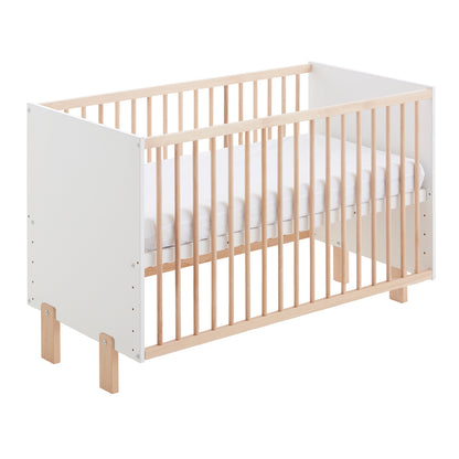 Cuna 120x60 Umami Colecho Para Unirla A La Cama Con Seguridad, Ruedas Incluidas. Con Normativa Europea Y Pintura Al Agua_1