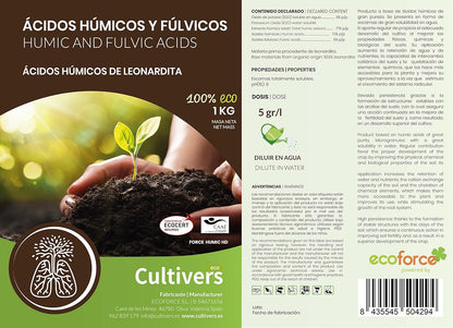 Cultivers Abono Universal Ácidos Húmicos Fúlvicos Y Potasio 1 Kg Ecológico 82% | Fertilizante Soluble Concentrado De…_4
