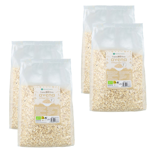 Pack 4x Copos de avena finos Sin Gluten ECO Planeta Huerto 1,5 kg