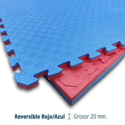 Tatami Puzzle EVA para suelo infantil 1x1m x20mm Rojo - Azul Pack Ahorro 1 Unidades_4