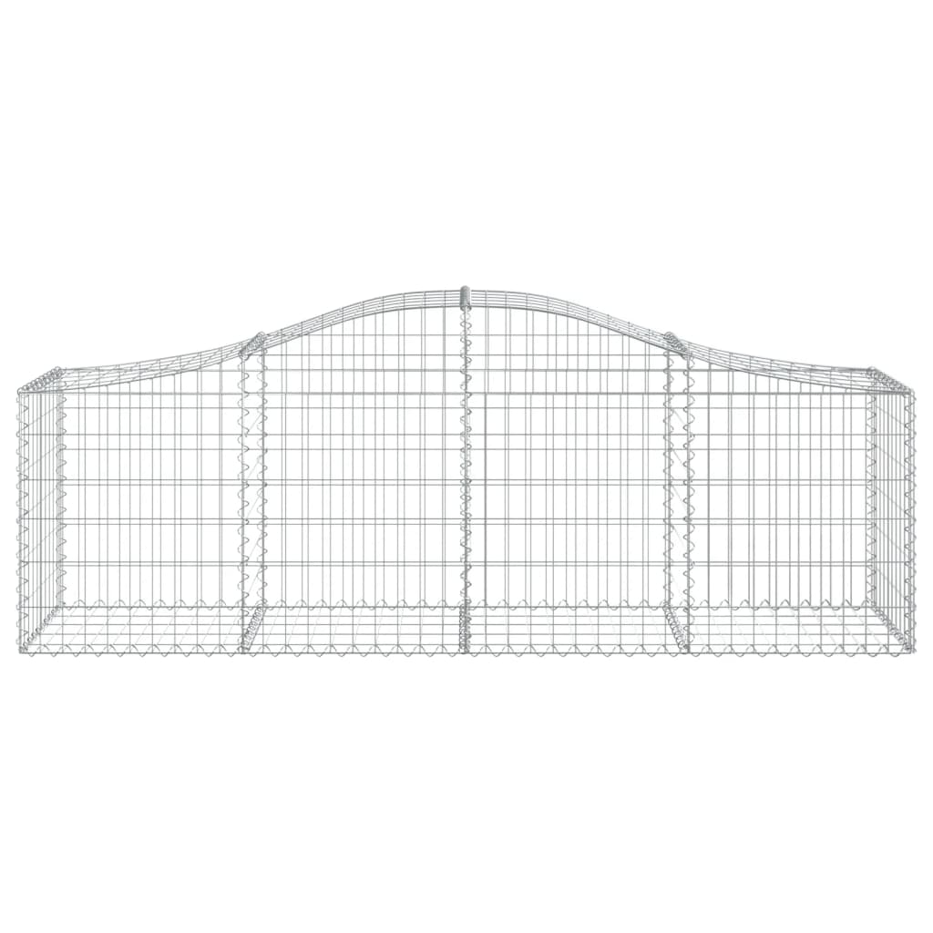 Cestas De Gaviones 10 Uds Forma De Arco Hierro 200x50x60/80 Cm_3