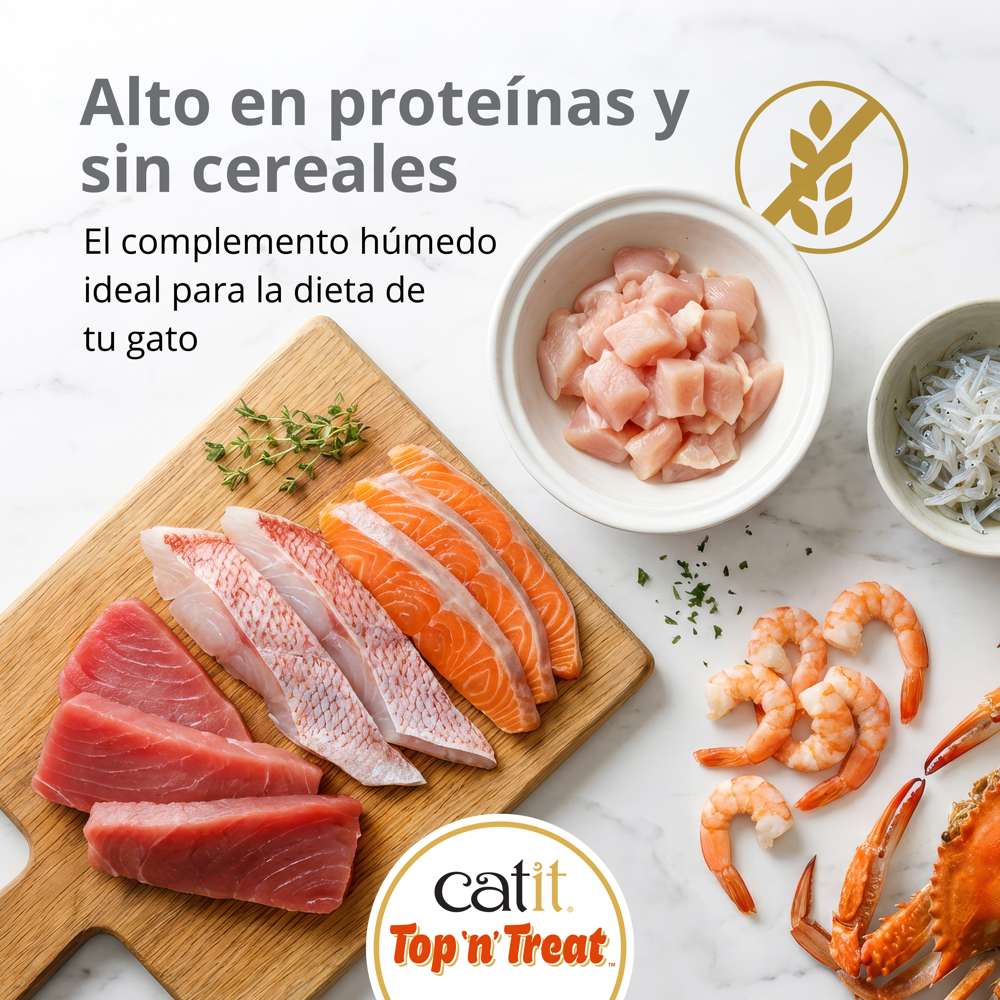 Catit Top 'N Treat, Pollo y Pargo, 3x60g