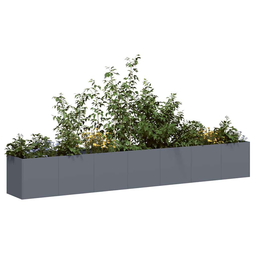 Jardinera De Acero Laminado En Frío Antracita 280x40x40 Cm_1
