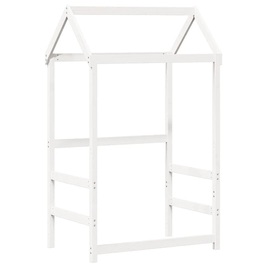 Techo De Cama Infantil Madera Maciza Pino Blanco 98x70x176,5 Cm_0