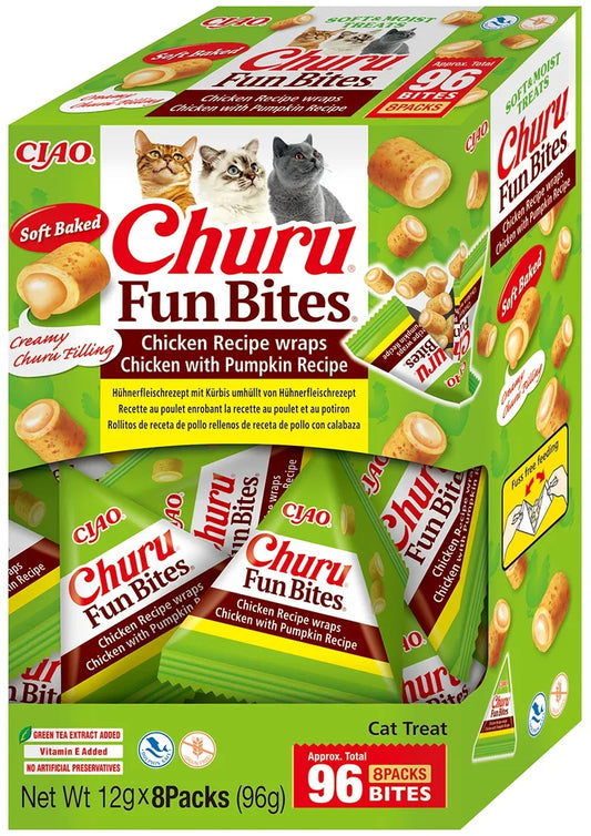 Fun Bites de Pollo con Calabaza para Gatos Churu 8 x 12 g