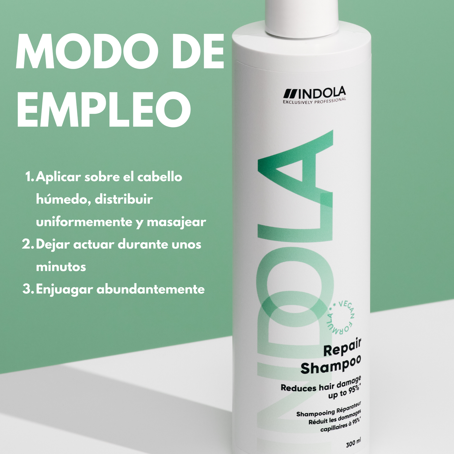 Indola Champú Reparador Profesional Para Cabello Dañado 300ml_5