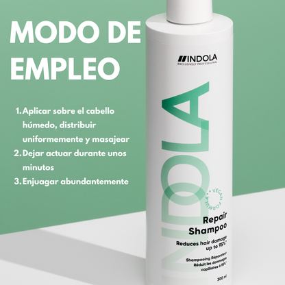 Indola Champú Reparador Profesional Para Cabello Dañado 300ml_5
