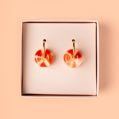 Pendientes de Aro Esteiro - Vidrio de Mar Reciclado de Galicia, Joya Artesanal Única - Nature Vibes_1