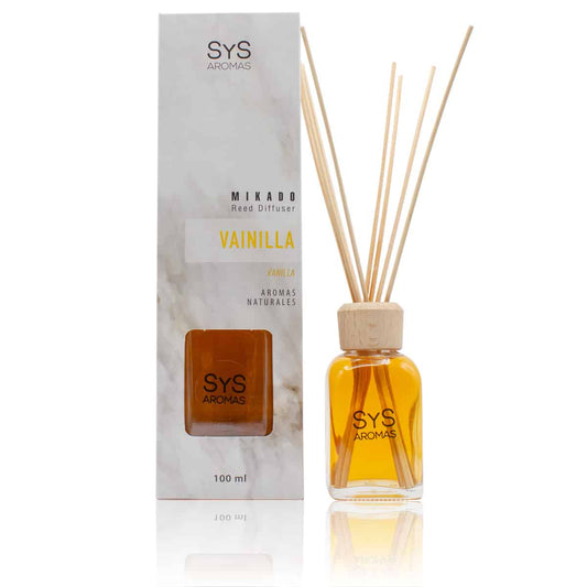 Ambientador Mikado Vainilla Mármol SYS Aromas 100 ml | Aroma Dulce y Caramelizado | Reconfortante_0