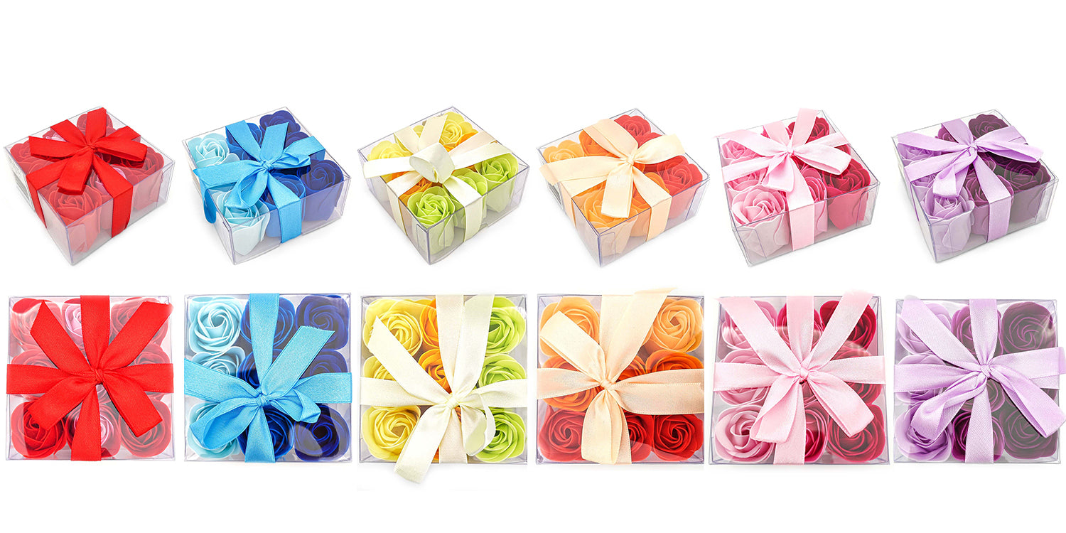 Caja 9 Rosas De Jabón (naranja) - Flores Con Pétalos De Jabón Perfumados - Regalo Original Para Días Especiales_3