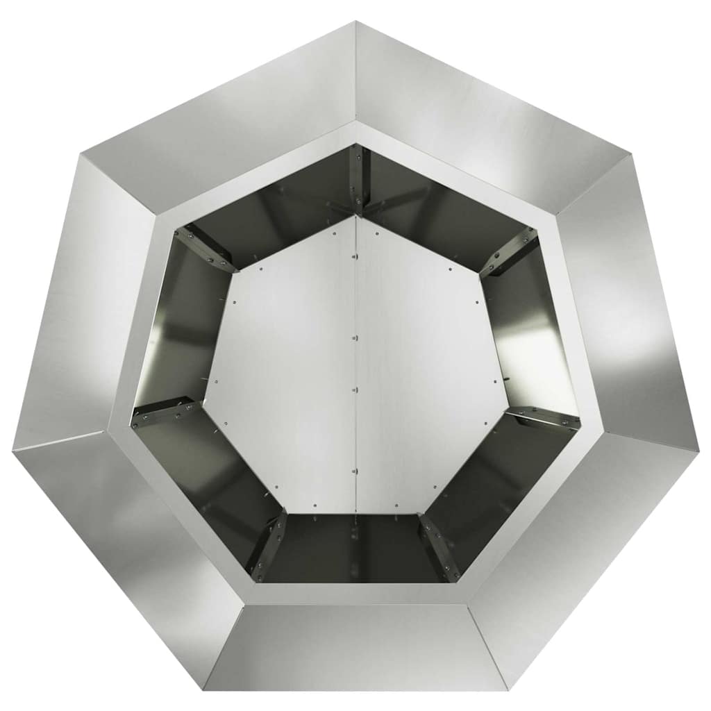 Jardinera Plateado 75 X 75 X 60 Cm Acero Galvanizado_5