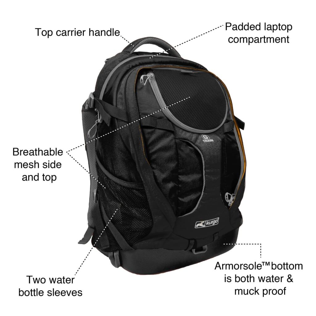 Kurgo Mochila Para Perros G-train K9 Negro_4