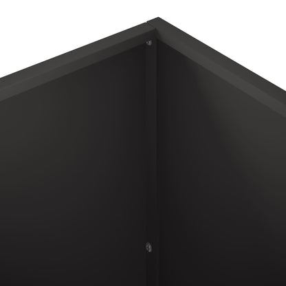 Macetero De Jardín Negro 80 X 40 X 40 Cm Acero Laminado En Frío_4