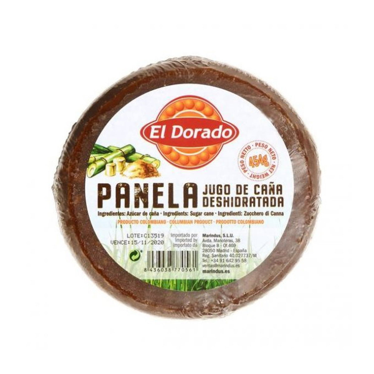 Panela Fraccionada El Dorado 454 g