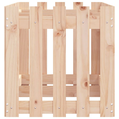 Arriate Elevado Jardín Con Valla Madera Maciza Pino 150x50x50cm_5