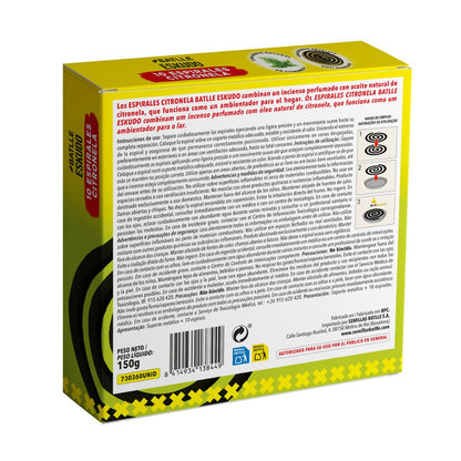 Espiral citronela Anti Mosquitos Batlle Eskudo 10UD