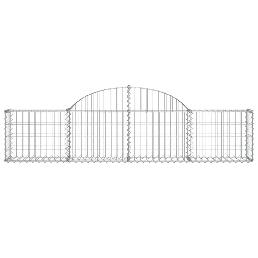 Cestas De Gaviones 9 Uds Forma De Arco Hierro 200x30x40/60 Cm_3