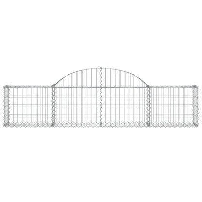 Cestas De Gaviones 9 Uds Forma De Arco Hierro 200x30x40/60 Cm_3